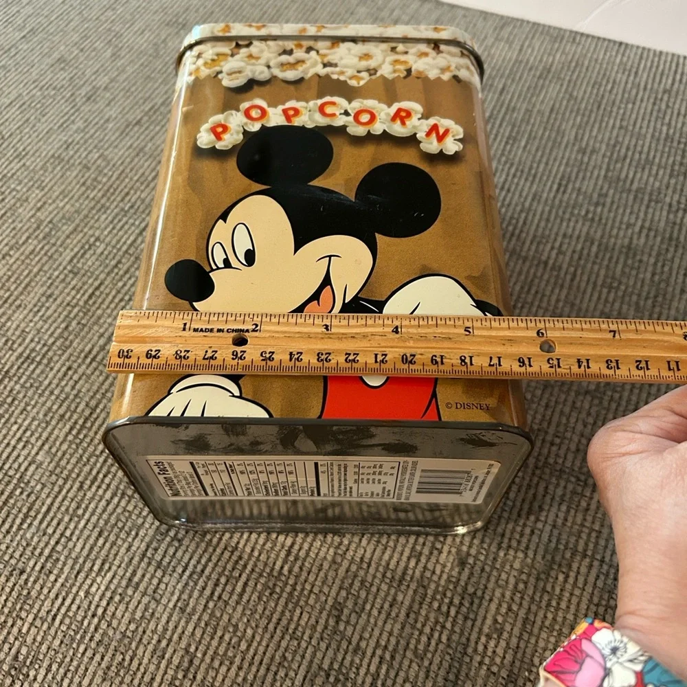 Disney Mickey Mouse Popcorn Tin 1997 collectible shelf decor